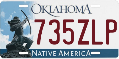 OK license plate 735ZLP