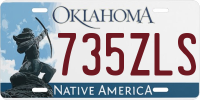 OK license plate 735ZLS