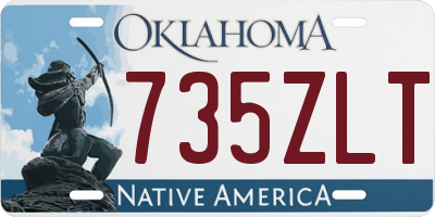 OK license plate 735ZLT