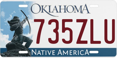 OK license plate 735ZLU