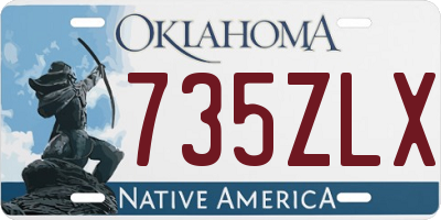 OK license plate 735ZLX