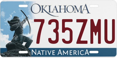 OK license plate 735ZMU