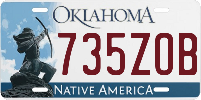 OK license plate 735ZOB