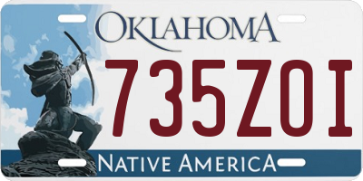 OK license plate 735ZOI