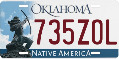 OK license plate 735ZOL