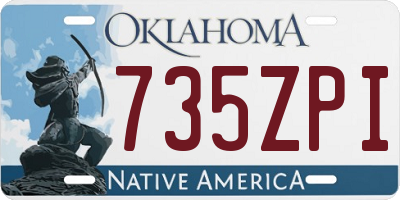 OK license plate 735ZPI