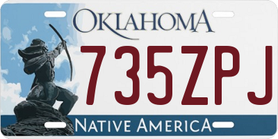 OK license plate 735ZPJ