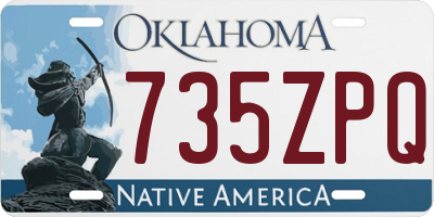 OK license plate 735ZPQ