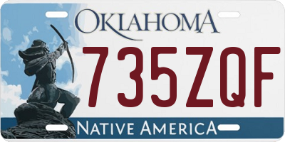 OK license plate 735ZQF