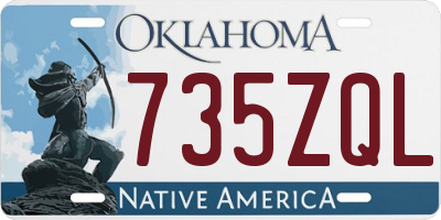 OK license plate 735ZQL