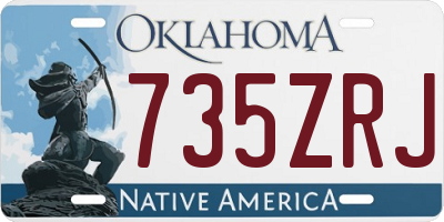 OK license plate 735ZRJ
