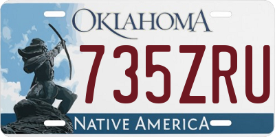 OK license plate 735ZRU