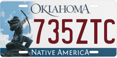 OK license plate 735ZTC
