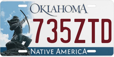 OK license plate 735ZTD