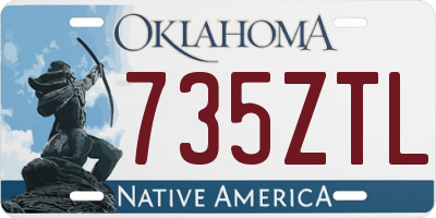 OK license plate 735ZTL