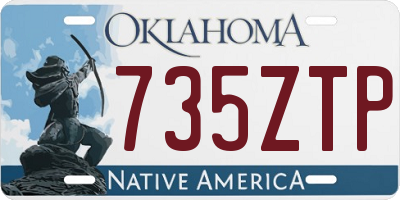 OK license plate 735ZTP