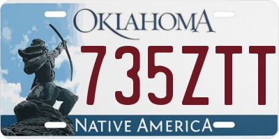 OK license plate 735ZTT