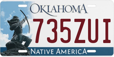 OK license plate 735ZUI