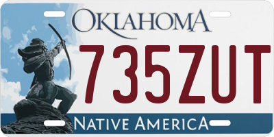 OK license plate 735ZUT