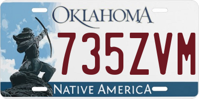OK license plate 735ZVM