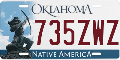 OK license plate 735ZWZ