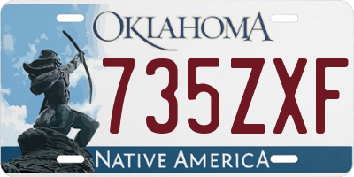 OK license plate 735ZXF