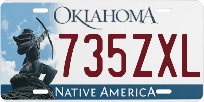 OK license plate 735ZXL