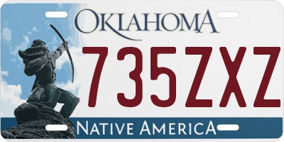 OK license plate 735ZXZ