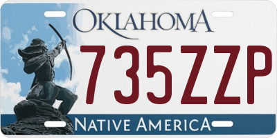 OK license plate 735ZZP