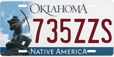 OK license plate 735ZZS