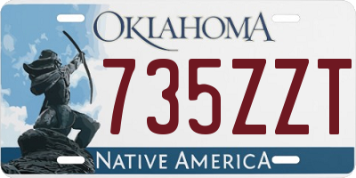 OK license plate 735ZZT