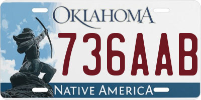 OK license plate 736AAB