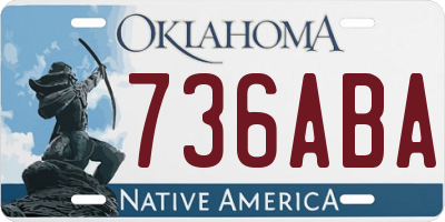 OK license plate 736ABA