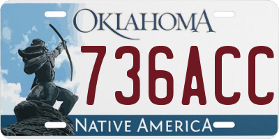 OK license plate 736ACC