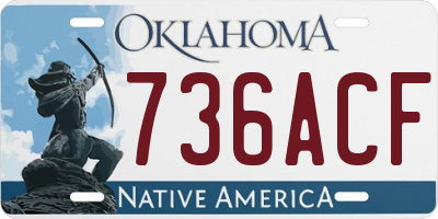 OK license plate 736ACF