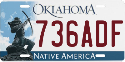 OK license plate 736ADF