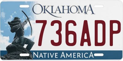 OK license plate 736ADP