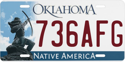 OK license plate 736AFG
