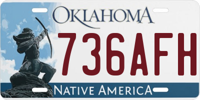 OK license plate 736AFH