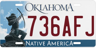OK license plate 736AFJ