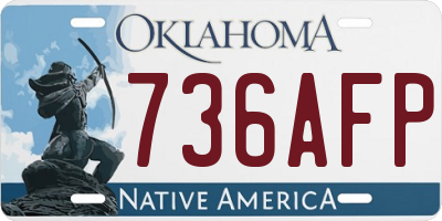 OK license plate 736AFP