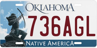 OK license plate 736AGL