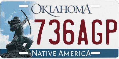 OK license plate 736AGP