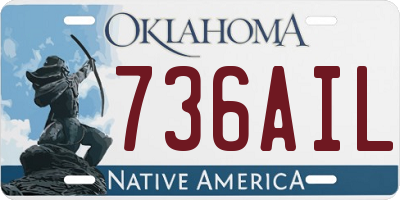 OK license plate 736AIL