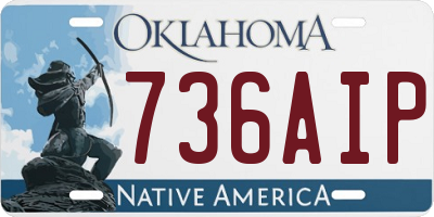 OK license plate 736AIP