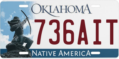 OK license plate 736AIT