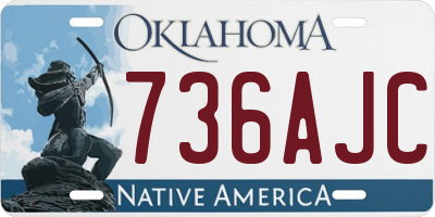 OK license plate 736AJC