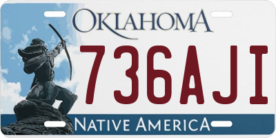 OK license plate 736AJI