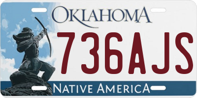 OK license plate 736AJS