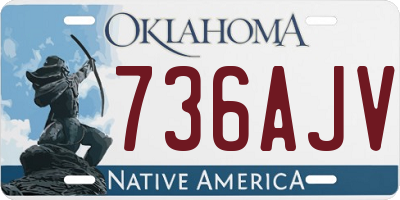 OK license plate 736AJV